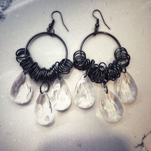 Statement Chandelier Earrings
Glam Crystal Drop Hoops Evening Wear‎ Date Night - Picture 1 of 8